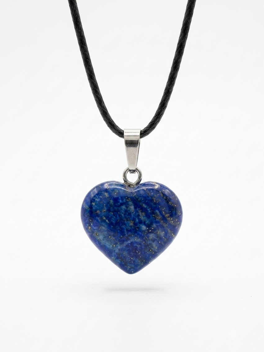 Natural Afghan Lapis Lazuli Heart Pendant Necklace – Madani Mines