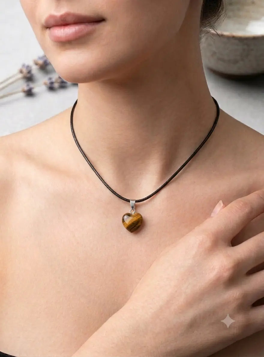 Natural Afghan Jasper Heart Pendant – Small Size Gemstone Necklace | Unique Handmade Stone Jewelry