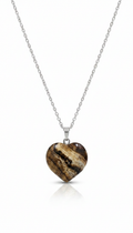 Trova il tuo Equilibrio con questo Pendente a Cuore in Calcite Cioccolato 100% Naturale